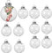 Befüllbare Weihnachtskugeln - Baumschmuck aus Kunststoff, Transparent, 12 Stück - Christbaumkugeln aus Plastik zum Befüllen als Weihnachten Deko