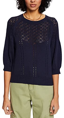 ESPRIT 033cc1i309 Maglione, Blu Navy, M Donna