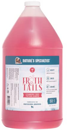 Nature's Specialties Strawberry Froth Tails Hundeshampoo - Hochkonzentriertes Pflegeshampoo für Hunde & Katzen - Reinigt Gründlich und Spendet Feuchtigkeit - Erdbeerduft, 3.8L