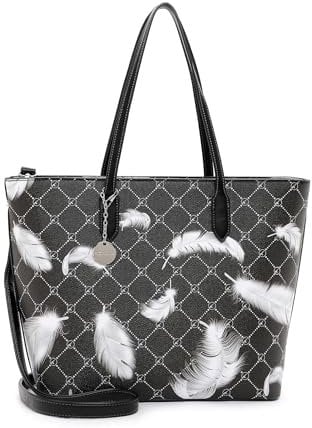 Tamaris Shopper TAS Anastasia 30107 Damen Handtaschen Karo black-feather 193