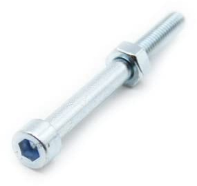 DOJA Barcelona | Tornillos con Tuerca | 40 Tornillos Allen DIN 912 M6x40 con 40 Tuercas Hexagonal DIN 934 M6 | en Acero Cincado | Tornillo cabeza cilindro | Tornillo hexagonal Interior | Amplio Uso
