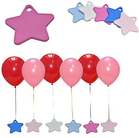 GODFATHER Star Balloon Weight Plastic Balloons Weights Reusable Helium Balloon Weights for Birthday Baby Shower And Anniversary Celebration Decoration (Hot Pink Pack of 5)