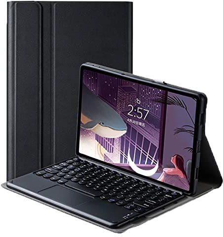 Custodia Con Tastiera Per Lenovo Tab M10 FHD Plus TB-X606F / TB-X606X 10.3 FHD Con Tasti Rotondi Touchpad, Custodia Slim Folio Per Tastiera Italiana Wireless Bluetooth Staccabile Magnetica,Nero