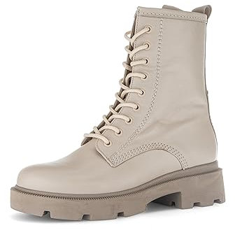 Gabor Damen Combat Boots, Frauen Stiefeletten,Wechselfußbett,Moderate Mehrweite (G),Kurzstiefel,Latte (Micro/Uni),37.5 EU / 4.5 UK