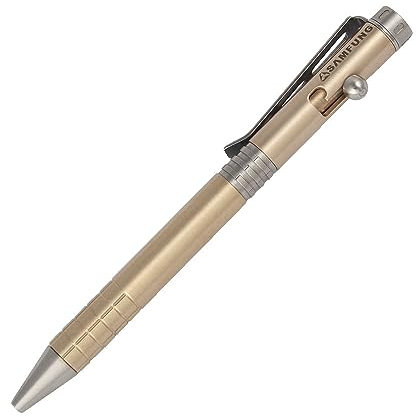 SAMFUNG Messing Kugelschreiber Taschenroller Signature Pen mit schwarzer Tinte Nachfüllung für Schreibwaren Geschenk Büro Business
