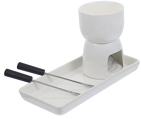 Mikinona 1 Set Schokolade Schmelzofen Becher Wärmer Set Butter Fondue Topf Teelicht Fondue Kochgeschirr Sets Mini Hot Pot Mini Schokolade Küche Fondue Topf Käse Fondue Supplies Eiswärmer