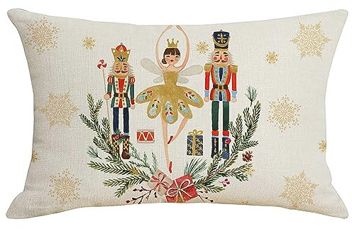 Kissenbezug Weihnachten 50x30, Weihnachtskissenbezug Weihnachtsdeko Innen, Weinachtsdekorationen Kissenbezug Für Weihnachtskissen Sofakissen Dekokissen, Deko Zimmer Wohnzimmer Schlafzimmer (F)