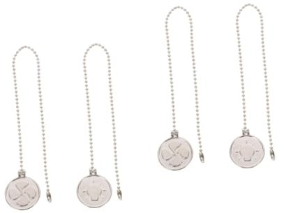 Holibanna 4pcs Ceiling Fan Chain Pull Cord Connector Pendant Chain for Ceiling Fan Lamps