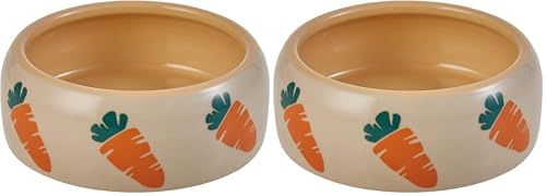 Nobby Keramik Futtertrog Carrot, beige/orange, 500 ml, 1 Stück (Kaninchen)