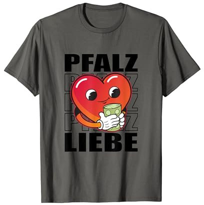 Pfalz Liebe Herz mit Dubbe Glas T-Shirt