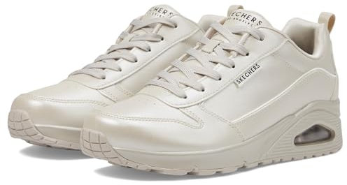 Skechers Uno Galactic Gal, Scarpe da Ginnastica Donna, off White Duraleather/Jersey, 37.5 EU