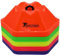 Loops 50 PACK 200mm Hex Saucer Cone Marker Set ASSORTED Flexible Pitch Court Training