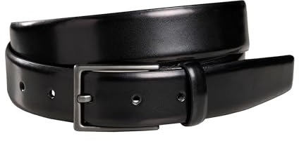 FENIX LOS ANGELES Gürtel Herren Farbe Jet Black Größe 95 cm, nickelfreie Schnalle 30 mm breit, nachhaltiger & verstellbarer Herrengürtel, perfekt für Anzug & Jeans