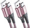 Cavo USB C [2 Pezzi,2m3 m] Cavo Tipo C di Ricarica Rapida per i phone 15 Plus Pro Max,Samsung Galaxy S23/S22/S21 Flip z3 So ny,Xiaomi,Hua wei,Google Pixel e altri dispositivi Android USB-C-rosa