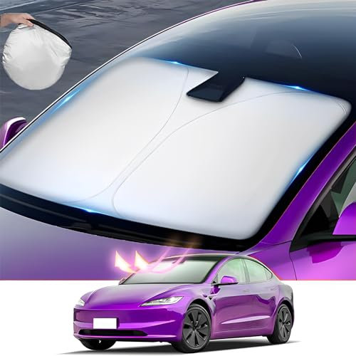 TFSZE Sonnenschutz Frontscheibe Innen 140*70cm - Faltbar Sonnenblende Vorne, Reflektierend Sonnenschirm Mit UV-Schutz für Auto Windschutzscheibe