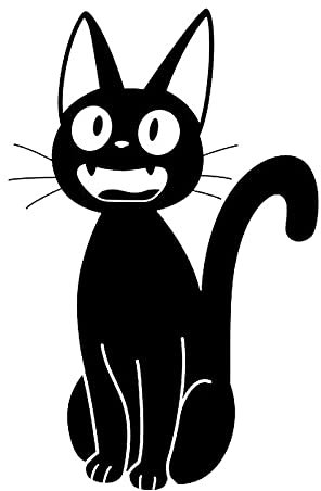 ROMOER (2 Stück) 3D Auto Aufkleber Lustiger Jiji-Katze-Autoaufkleber, Fensterglas, Laptop, Computer, Dekoration, Aufkleber, Autoaufkleber, 15 cm