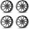 4x Borbet Felgen Alufelgen VTX 8x18 ET44 5x112 graphite polished kompatibel mit VW Beetle Caddy Cross Caddy Cross Golf Cross Touran e-Golf Eos Go