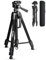 SAVSEC Telescopic Tripod (1/4-10 & 5-8-11) for Laser Level, 120cm/47 Adjustable Thickened Aluminum Tripod with 2 Bubble Level, 3D Swivel Head Compatible with Bosch, DEWALT, Huepar Cross Line Laser