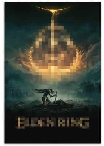 Elden Gaming Ring Poster Messmer Malenia Blade of Miqueella Valkyrie Game Cover/Key Art Leinwand Poster Leinwanddrucke Wandkunst Poster AR19 (5,4 x 45,7 cm, ungerahmt)
