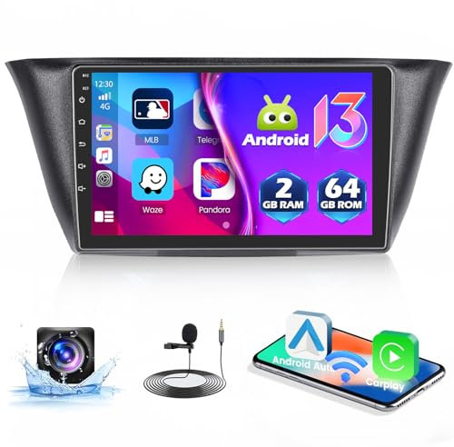 Hikity 2+64G Android Autoradio für Iveco Daily/KLen RV 2013-2021 Wireless Carplay Android Auto, 9 Zoll Autoradio mit Bildschirm Navi Bluetooth EQ FM/RDS USB Rückfahrkam
