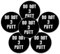 FINGER TEN Golf Ball Marker for Ladies Men Value 6 Pack, Golf Accessories Ballmarker Magnetic fit Golf Divot Tools Hat (3 Putt Black)