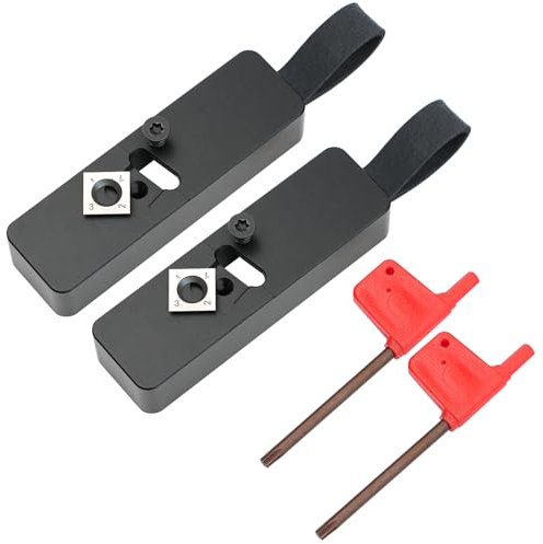 Lot de 2 raboteuses manuelles, raboteuse portable pour le travail du bois, raboteuse à fond plat, outil d'ébavurage pour rabotage du bois et lissage de surface