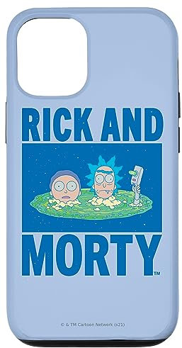 iPhone 14 Rick and Morty Portal Heads Case
