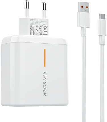 VoltWave Cargador Rápido OPPO 65W con Cable USB C de 2M para OPPO Reno8 T, Find N2, X5 Pro, X5 Lite, X3 Neo, Reno7, Pro 6, A54, A57, Oneplus 11, 10T