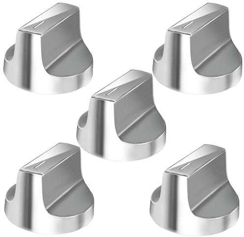 W11366438 Bouton de remplacement for cuisinière de four W11084623 AP6888134 W11084623 Boutons de cuisinière(Silver 5pcs)