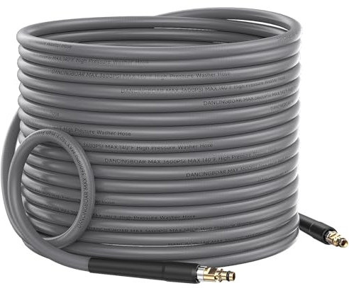 DANCINGBOAR 10M Pressure Washer Replacement Hose for Karcher K2 K3 K4 K5 K6 K7, 3600 PSI Super Flexible Jet Wash Extension Hose with Click Type Plug Quick Connect for Kärcher High Pressure Accessories