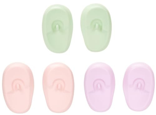 Healeved Auditivos para Teñir el Cabello Orejeras de Silicona 3 Pares Resistentes al Calor Agua Ligeros y Cómodos para Uso Profesional y Doméstico en Salones