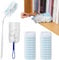 2PCS Disposable Dusters for Cleaning, Lint-Free Fiber Duster Refills, Retractable Dusters with Bendable Joints Suitable for Gaps, Keyboards, Fans and Displays, Disposable Dusters