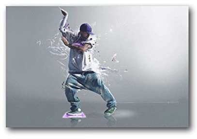 HSYIFF Bilder Wohnzimmer Modern Senza Cornice 30 * 50cm Poster Hip Hop Dance Cool Room Art Gift for Children (3) Wall Art Hanging Bedroom Room