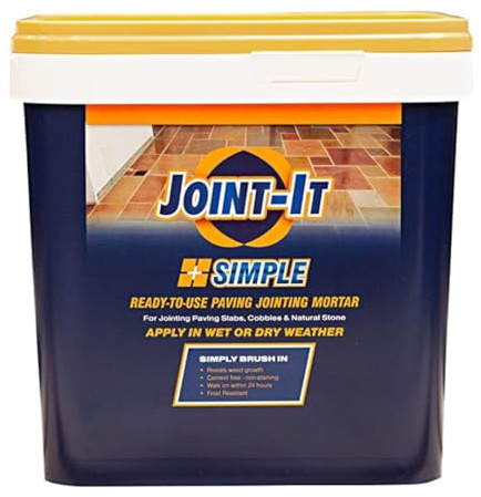 Joint-It Simple Neutral – Better Polymeric Sand Alternative, Haze-Free Patio Jointing Sand for Flagstones and Pavers, Wet Application Paver Joint Sand 28lbs, Neutral