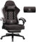 GTPLAYER Gaming Stuhl Stoff, Gaming Sessel mit Taschenfederkissen, ergonomischer Drehstuhl, Gamer Stuhl mit Fußstütze150 kg Belastbarkeit, braun