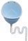 Urinal Urinalbecken Pissoir Wandurinal Wandpissoir - Einfach und Wasserlos mit 150cm Abflussrohr für Camping Garten Keller Baustelle WC