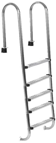 Escalier de piscine en acier inoxydable, échelle de sécurité à 5 marches pour piscines souterraines et parcs aquatiques, améliore la sécurité et l'accessibilité de la piscine