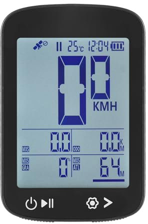SENECESLI Computer BIKE GPS Wireless, Computer Ciclistico con Batteria da 500 MAh da 3,7 V, Posizionamento a 5 Stelle, Display LCD FSTN da 2,4 Pollici