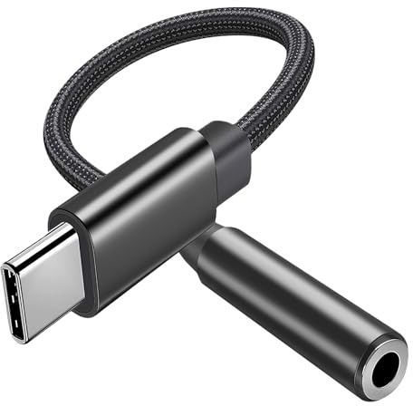 USB C to 3.5mm Jack, Type C to 3.5mm Headphone Aux Digital Audio Earphone Adaptor, Aux to USB C Earphone Adapter for Samsung Galaxy Pixel, iPad Pro, HUAWEI, Xiaom, and More Type C Devices
