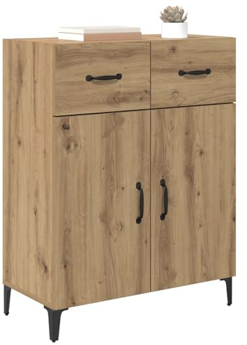 vidaXL Sideboard Artisan oak 34 x 69.5 x 90 cm Engineered wood, Stylish Sideboard, Rectangular Storage Cabinet for Living Room, Modern Indoor Side with Spacious Functionality