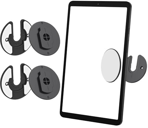YIWONFU 2 Pack Universal Wall Mount Holder, 90° Rotating Tablet & Phone Stand, Adjustable Device Compatible with iPad Kindle Smartphone WiFi Router TV Box E-Reader