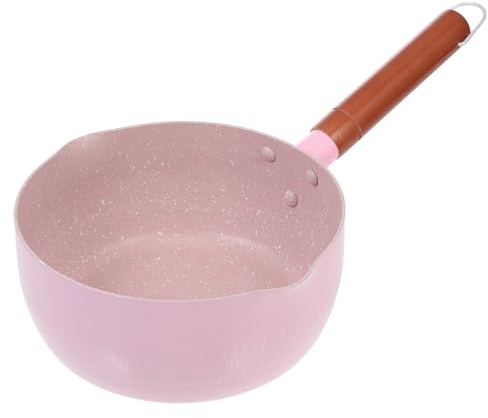 MAGICLULU Pot Alimentaire Complémentaire en Aluminium Poignée en Bois, Facile à Transporter et Sûr, pour Préparer les Repas pour Bébé et Chauffer le Lait