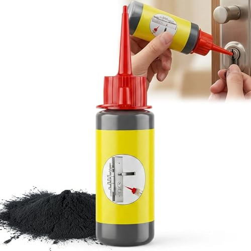 DUSKWINK Graphite Powder for Locks Dry Lubricant for Door Locks Hinges | Graphite Lock Lubricant Dry Lube & Lubricants Oil for Locks Treadmills | Lock Lubricant Graphite Spray Smooth Long Lasting 60ml