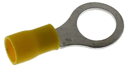 Lumonic Set di 25x capocorda ad anello M10 parzialmente isolato 4-6mm² Giallo