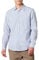 Amazon Essentials Men's Slim-Fit Long-Sleeve Poplin Shirt, Blue White Vertical Stripes, S