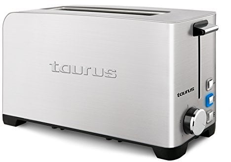 Taurus Mytoast Legend Tostador de una Ranura ancha de 45 mm, 1050 W, Acero Inoxidable, Gris