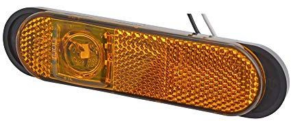 HELLA 2PS 329 060-081 Seitenmarkierungsleuchte - Begrenzungsleuchte - Anhänger - Wohnwagen - LED - 24V - Schraubanschluss/Anbau - ECE - Kabel: 100mm - rechts/links - Menge: 1
