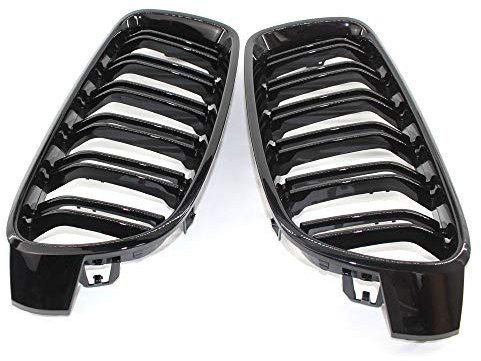 Front Kidney Grill Grilles, Glossy Black, M Colour, F30 F31, 3 Series, 12-16 (Glossy Black)