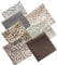 7Pcs Baumwollstoff Patchwork Stoffe DIY Gewebe Quadrate Baumwolltuch Stoffpaket zum Nähen mit vielfältiges Muster 50x50cm (Kaffee)