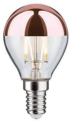 Paulmann 28665 LED Lampe Filament Tropfen 2,6W Leuchtmittel Kopfspiegel Kupfer 2700K Warmweiß E14